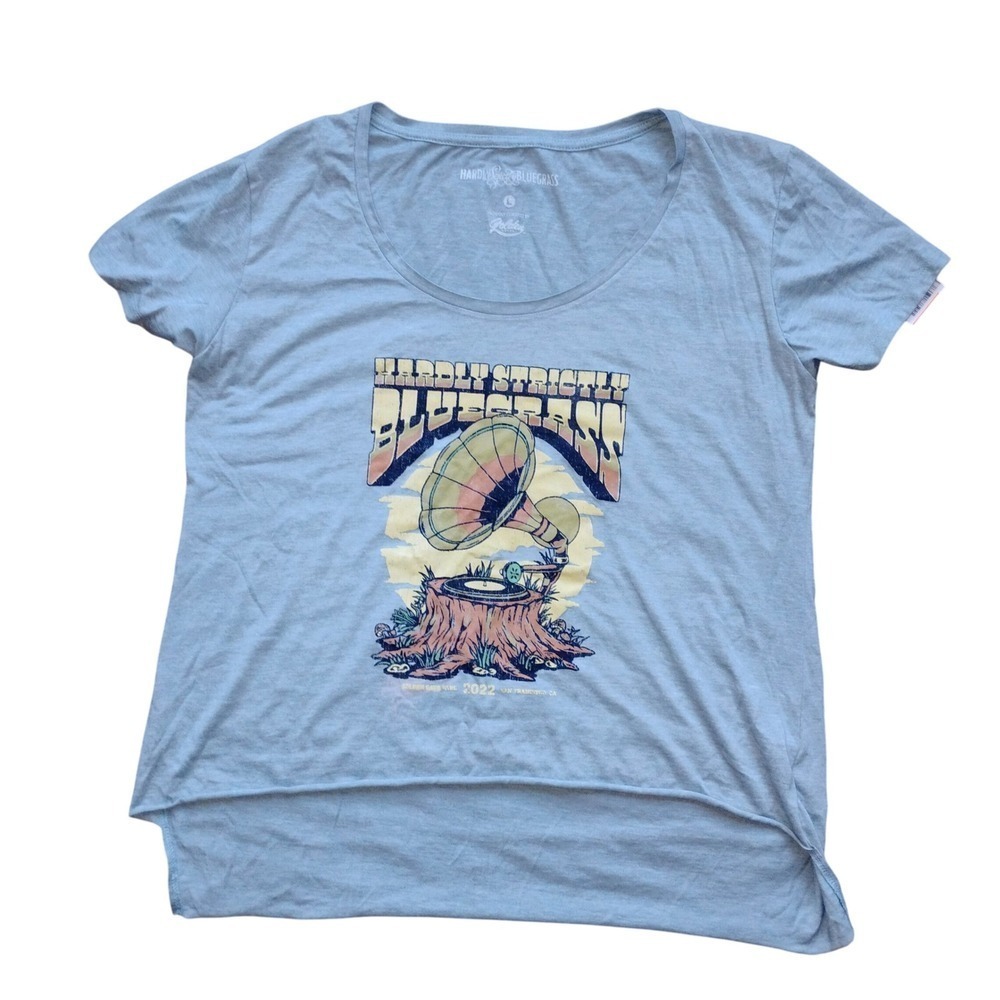 Hardly Strictly Bluegrass Festival T Shirt Golden State Recorders Women L